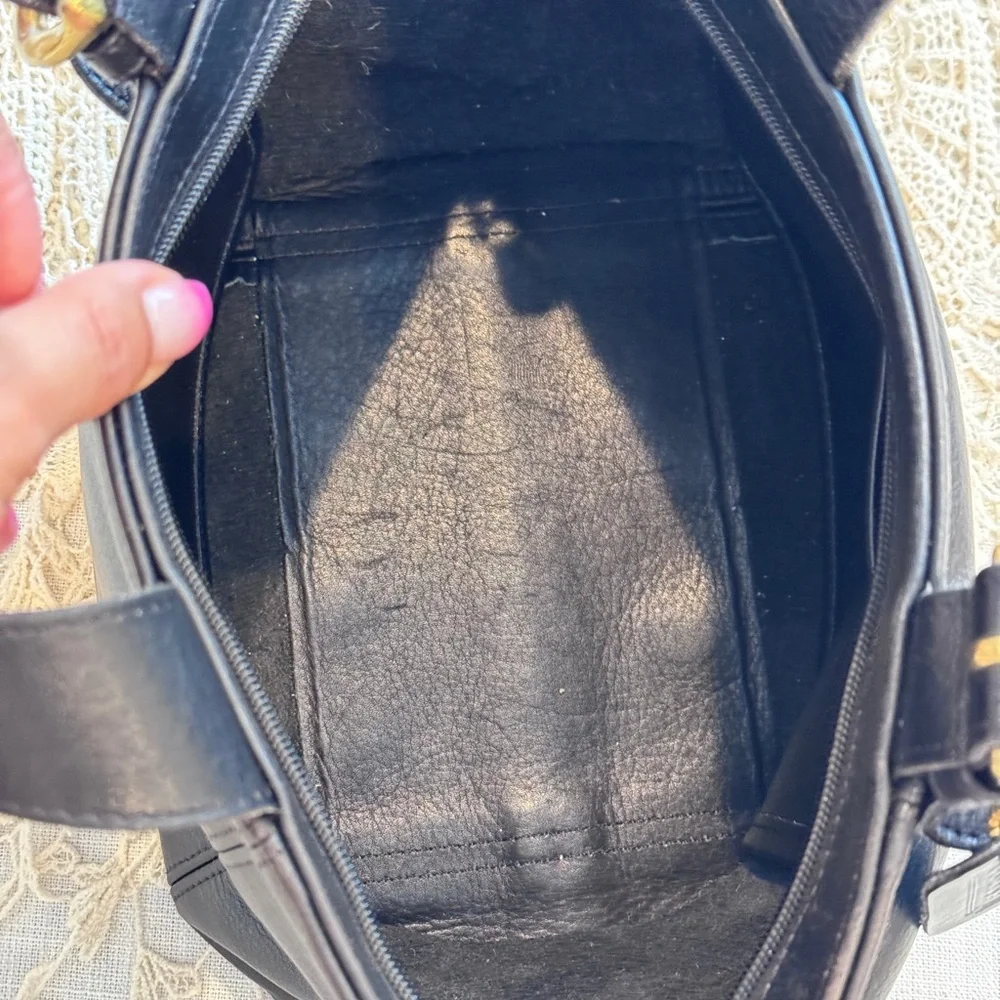 Vintage Coach‎ Waverly 4133 Soft Black Leather Handbag Purse Original Hangtag